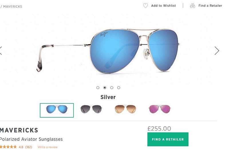 Other Maui Jim MJ 264 Mavericks Light Mirror Patch :61 14, photo 1