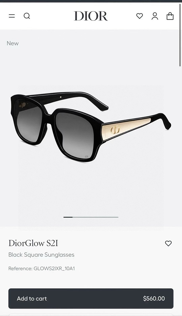 DiorMODEL:DiorGlowS2FSIZE: 56, photo 1