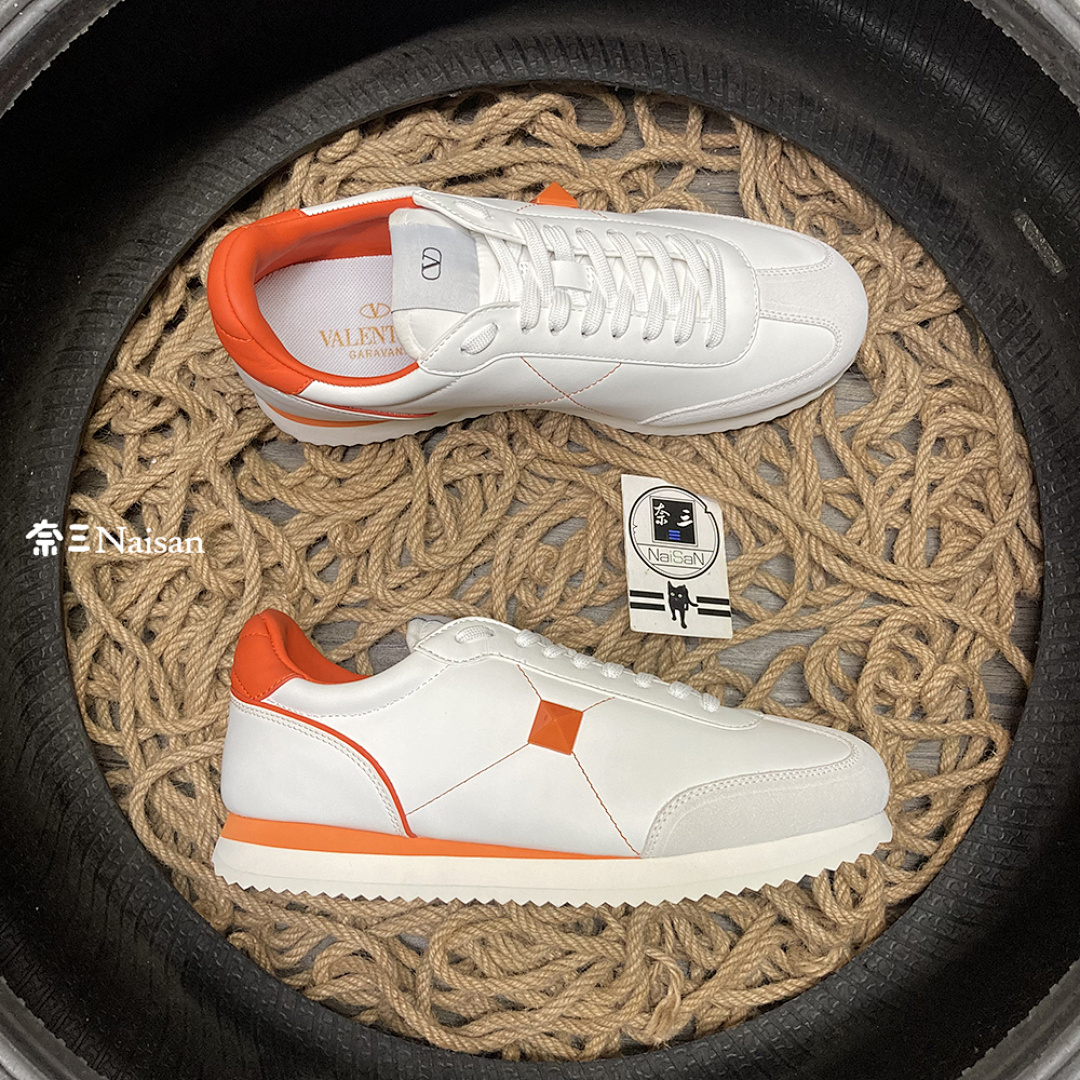 ▶ STUD AROUND LOW-TOP CALFSKIN AND NAPPA - Image 4