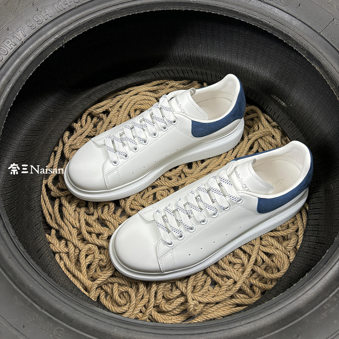Christian Louboutin Alexander McQueen Sneaker Paris Blue Suede Back - Image 7