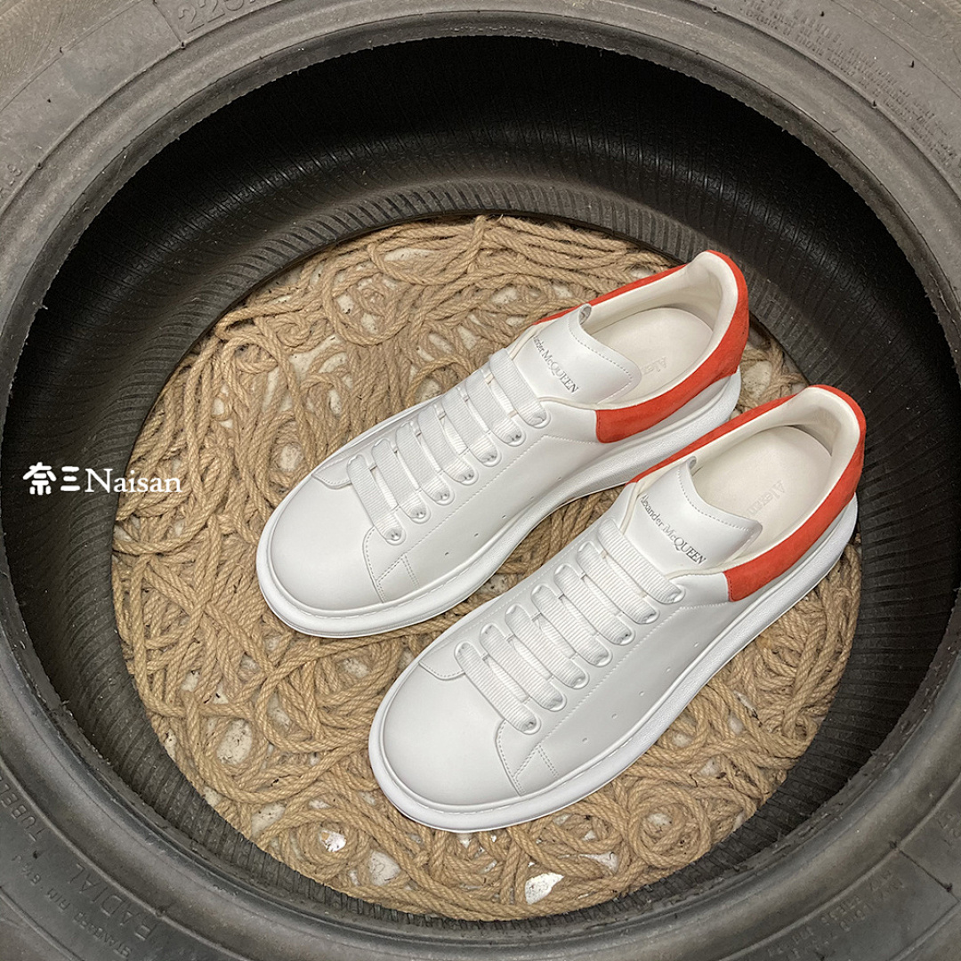 Christian Louboutin Alexander McQueen Sneaker Orange Suede Back - Image 7