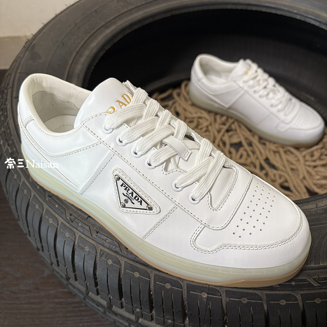 ▶ Downtown Leather Sneakers (Orange), photo 1