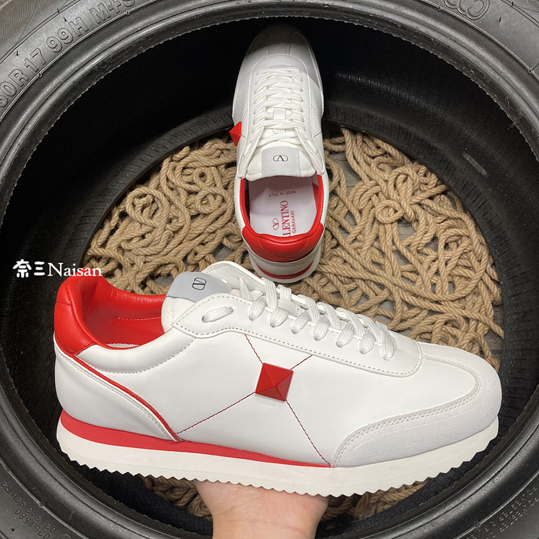▶ STUD AROUND LOW-TOP CALFSKIN AND NAPPA - Image 8