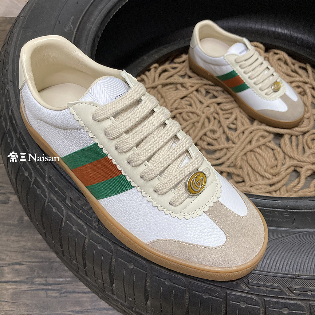 ▶ Leather Sneaker With Web, photo 1