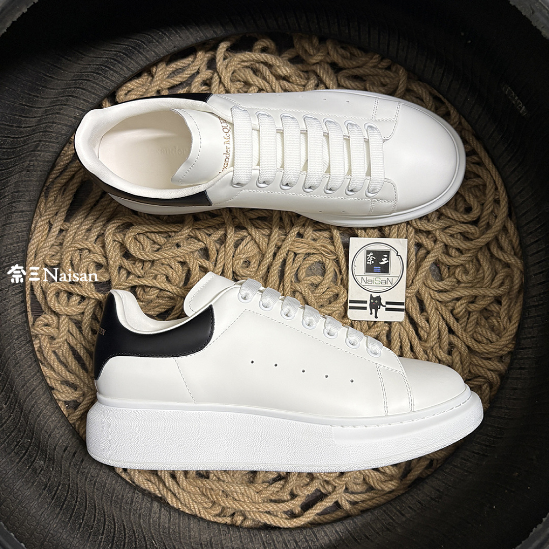 Christian Louboutin Alexander McQueen Sneaker Black Leather Back - Image 4