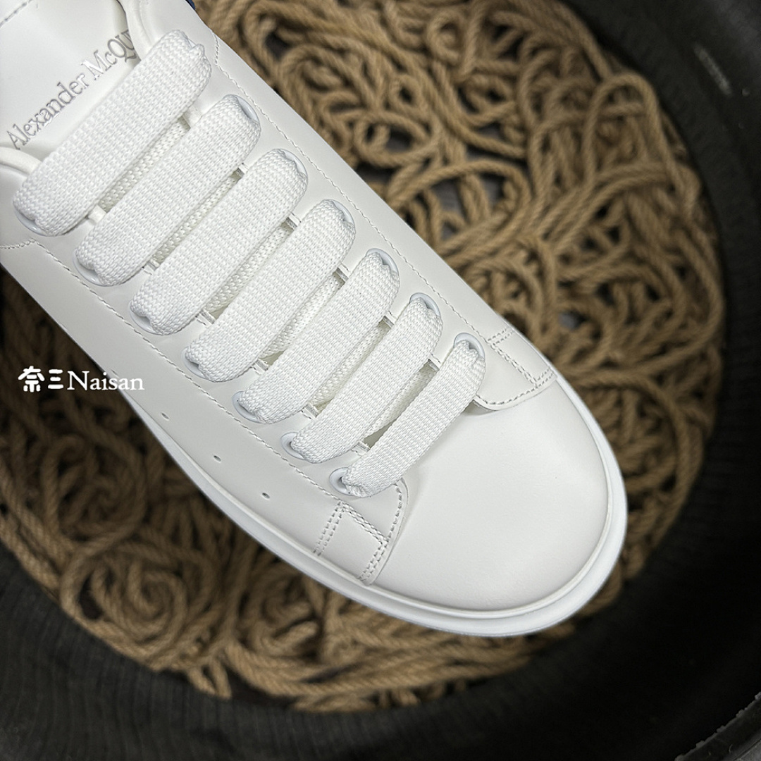 Christian Louboutin Alexander McQueen Sneaker Navy Blue Suede Back - Image 16