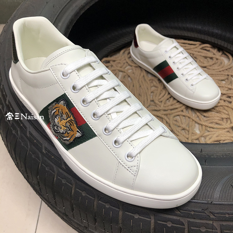 ▶ Ace Embroidered Low-Top Sneakers (WHITE) (WHITE), photo 1