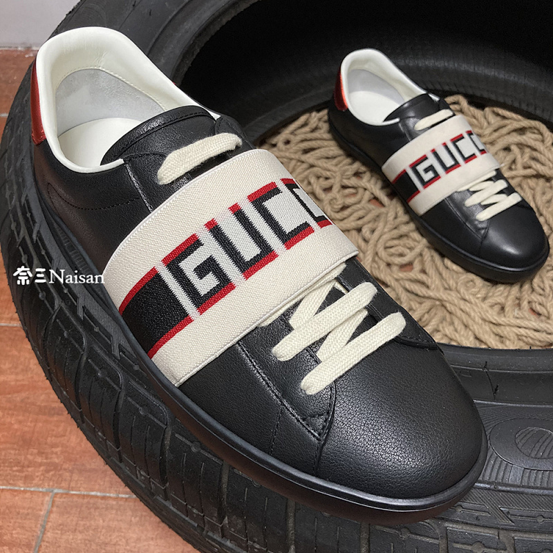 ▶ Black Ace Stripe/Band Logo Sneakers, photo 1