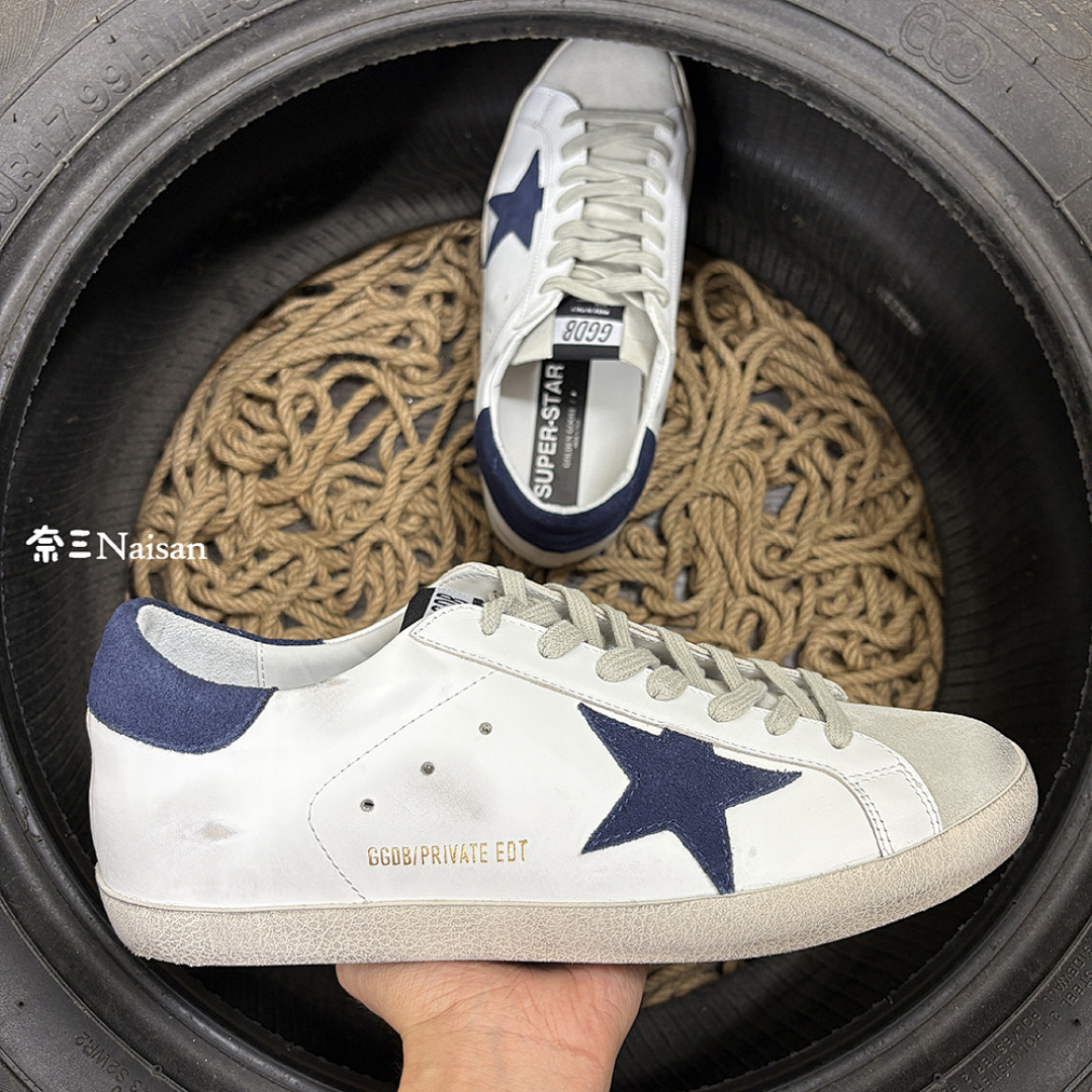 ▶ Super32 Super-Star Sneakers In Navy Suede
