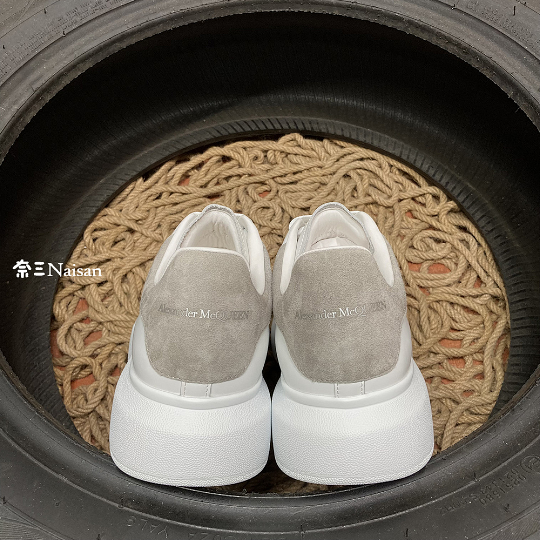 Christian Louboutin Alexander McQueen Sneaker Light Gray Suede Back - Image 10