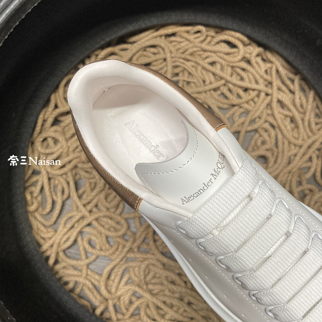Christian Louboutin Alexander McQueen Sneaker Bronze Leather Back - Image 12