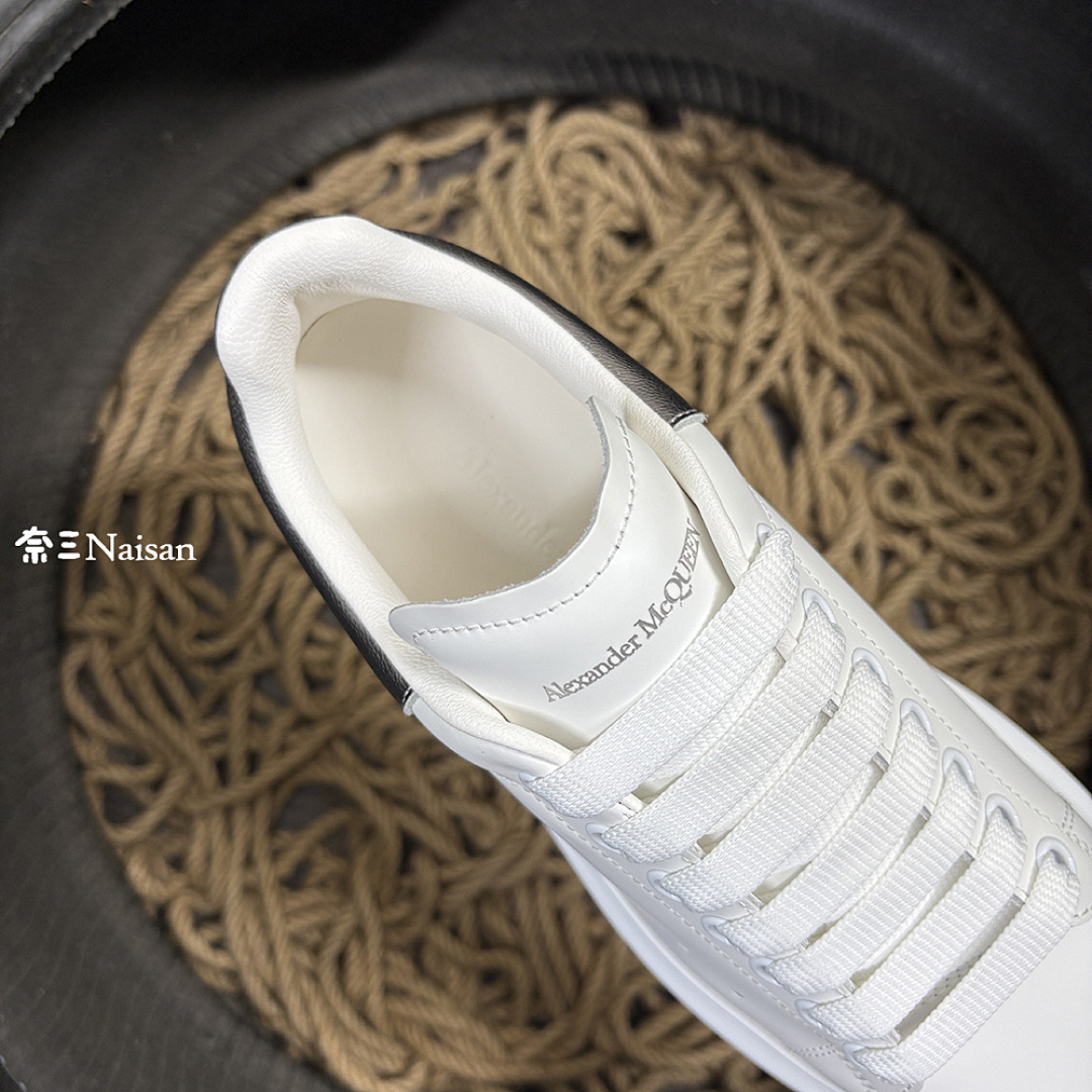 Christian Louboutin Alexander McQueen Sneaker Dark Gray Leather Back - Image 15