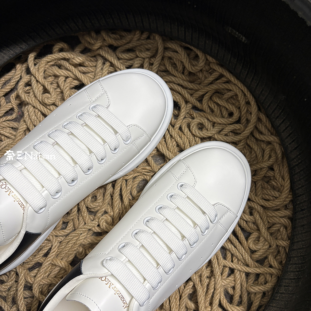 Christian Louboutin Alexander McQueen Sneaker Black Leather Back - Image 6