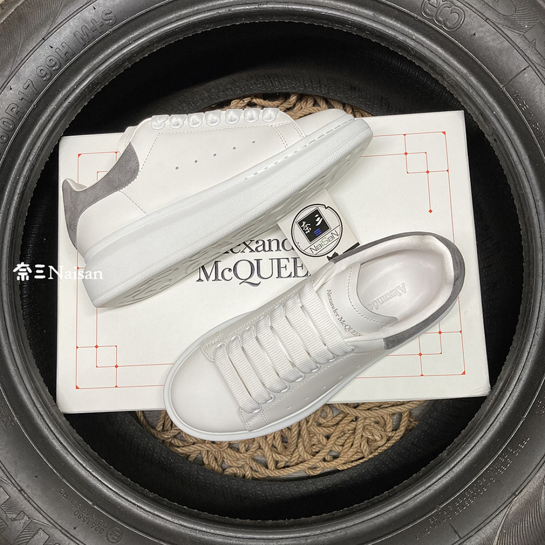 Christian Louboutin Alexander McQueen Sneaker Dark Gray Suede Back - Image 2