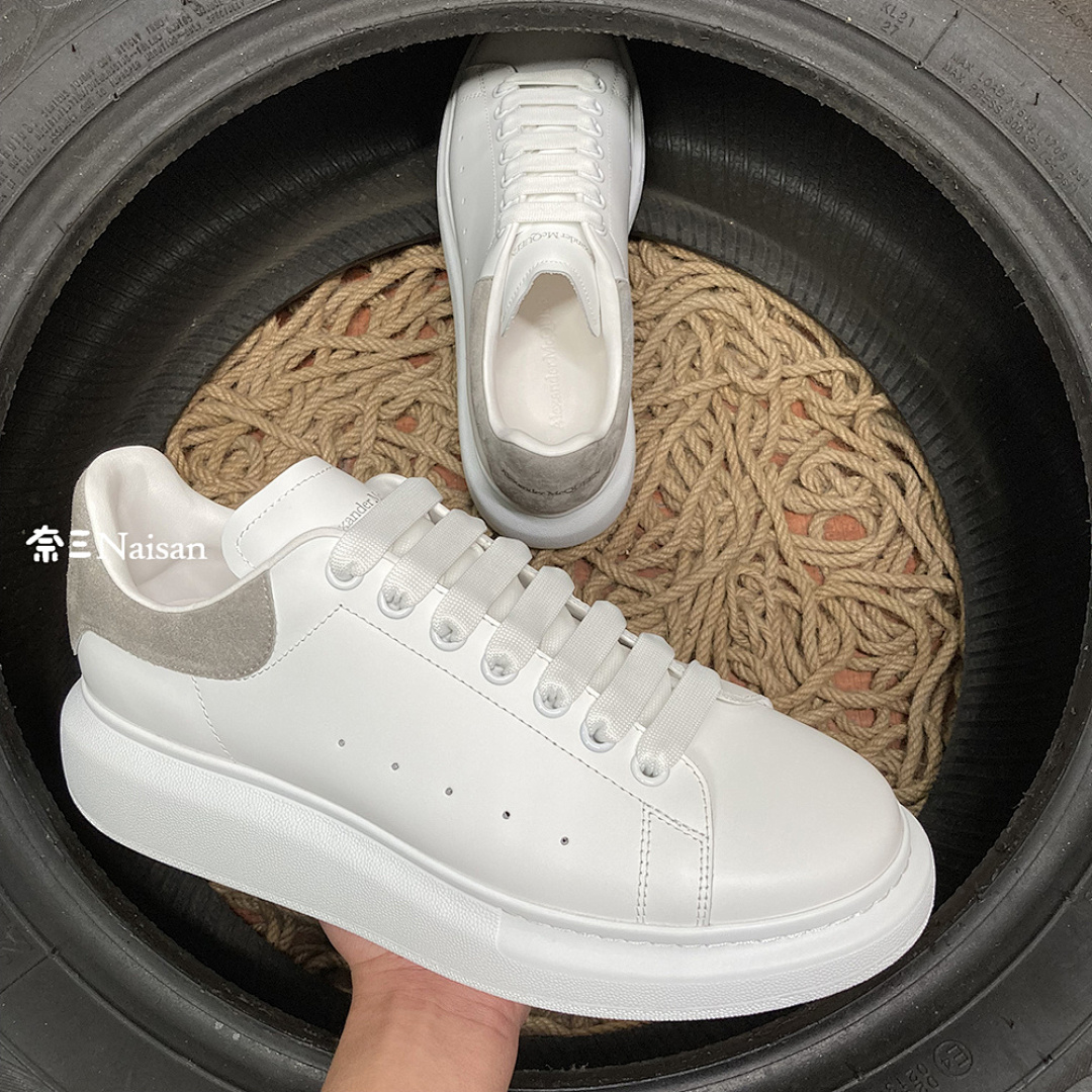Christian Louboutin Alexander McQueen Sneaker Light Gray Suede Back - Image 9