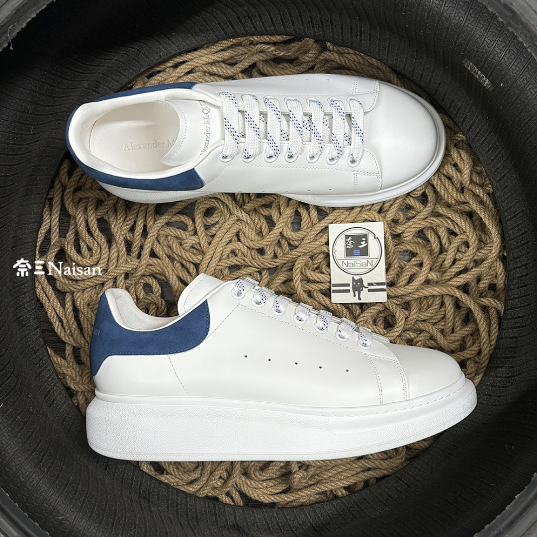 Christian Louboutin Alexander McQueen Sneaker Paris Blue Suede Back - Image 4