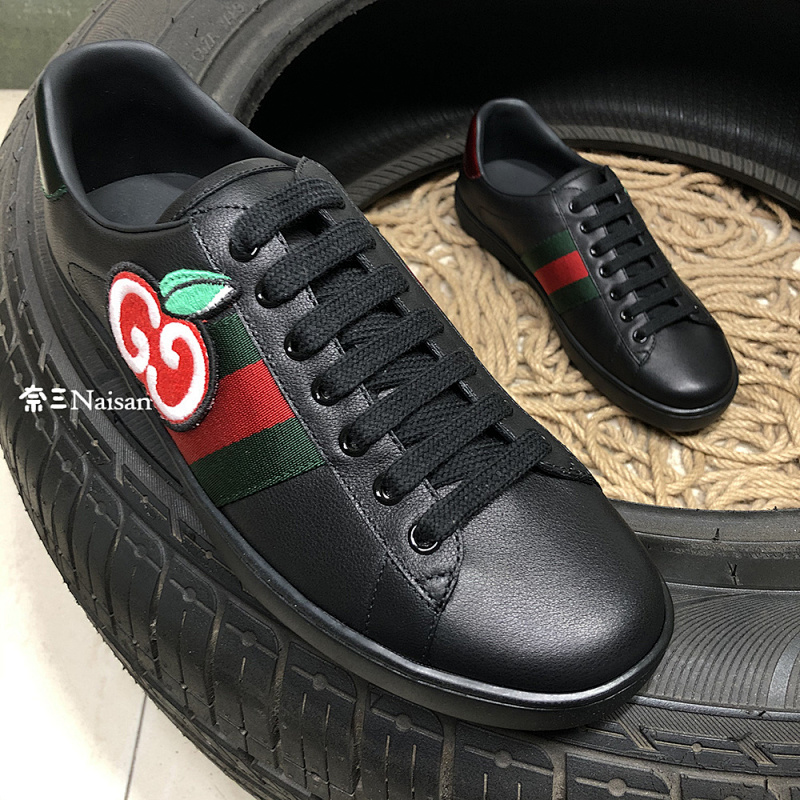▶ Black Ace Sneaker With GG Apple, photo 1