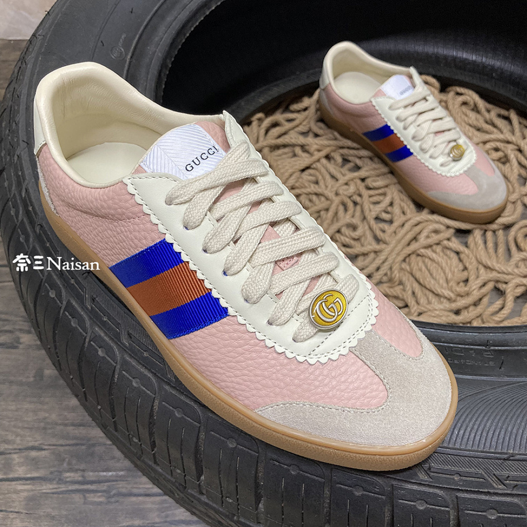 ▶ Leather Sneaker With Web, photo 1
