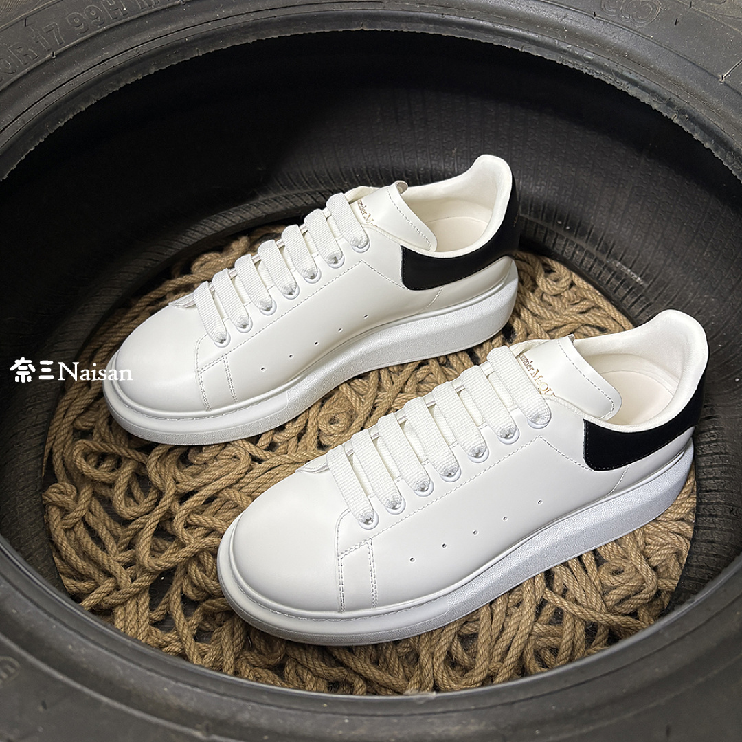 Christian Louboutin Alexander McQueen Sneaker Black Leather Back - Image 7