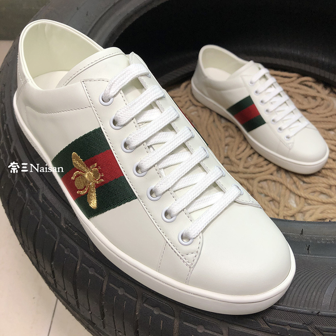 ▶ Ace Sneaker Bee Embroidered With BENDABLE ALL (WHITE), photo 1