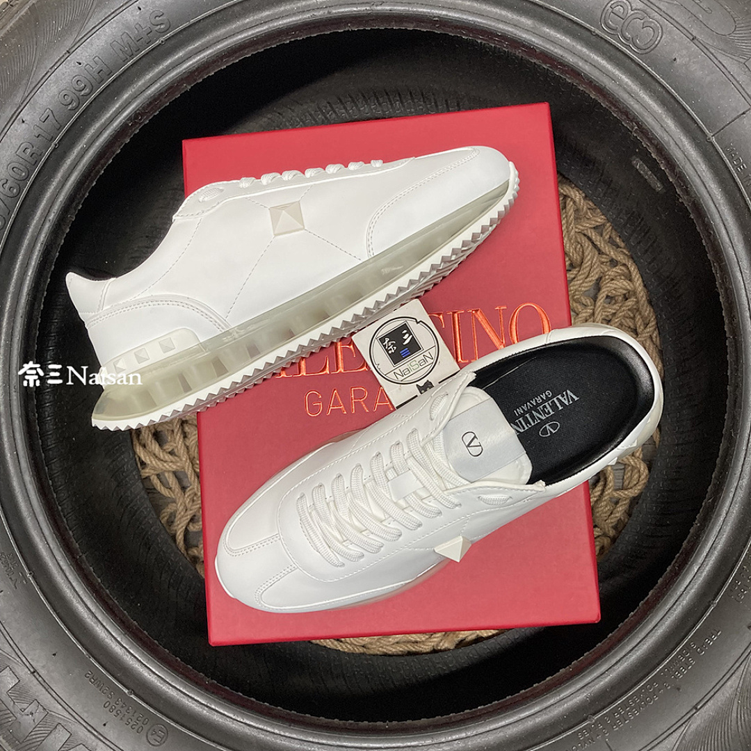 ▶ STUD AROUND LOW-TOP CALFSKIN AND NAPPA - Image 2