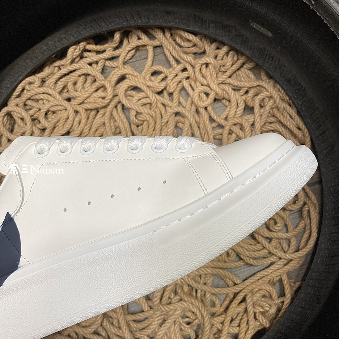 Christian Louboutin Alexander Mcqueen Sneaker Navy Blue Print Back - Image 12