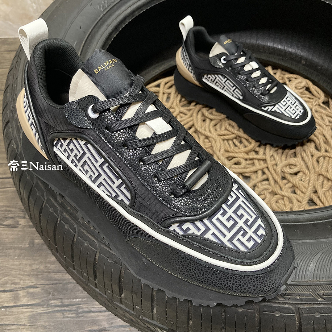 Other Racer Monogrammed Nylon And Leather Trainers, photo 1