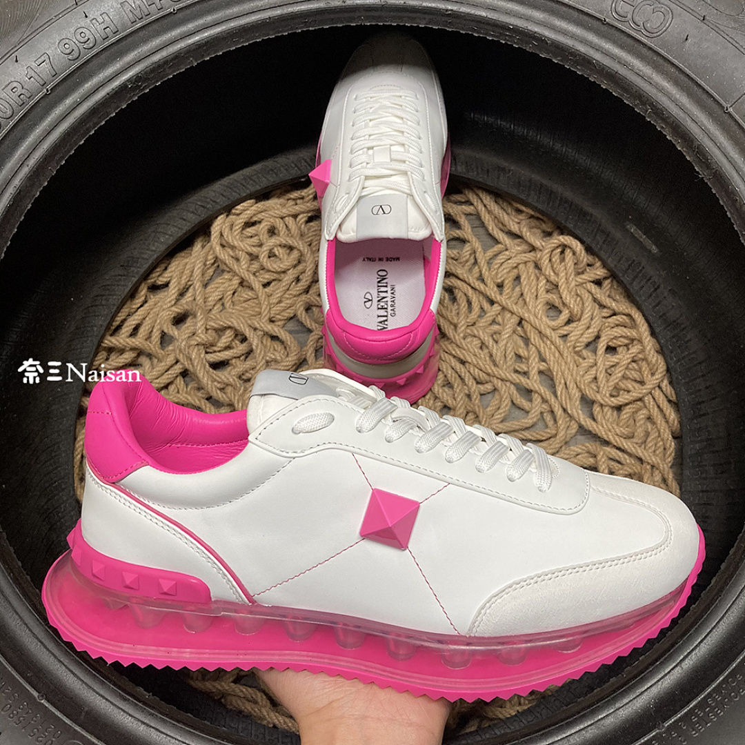 ▶ STUD AROUND LOW-TOP CALFSKIN AND NAPPA - Image 8