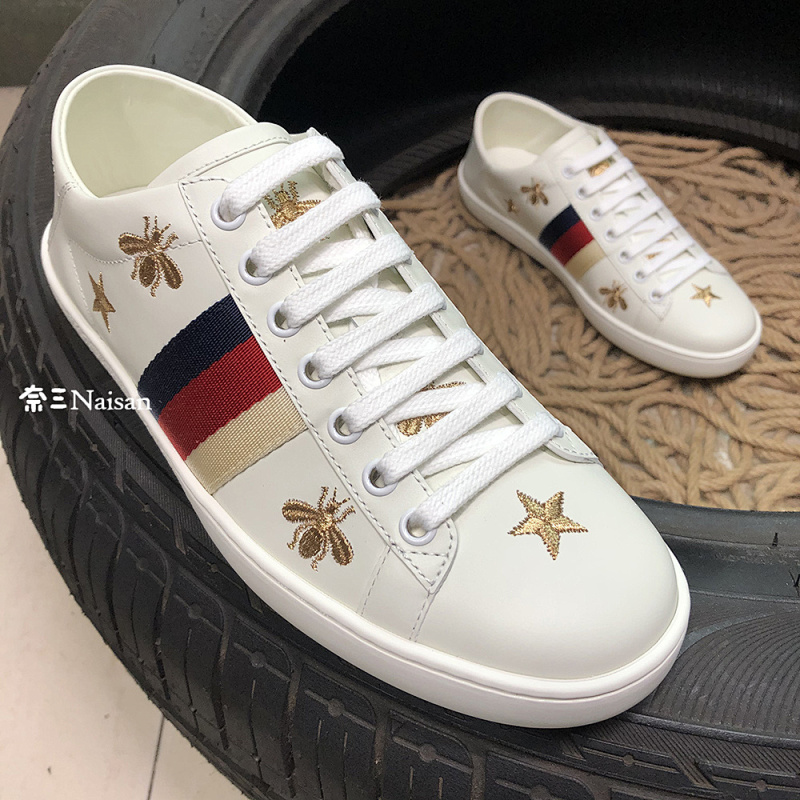 ▶ Ace Sneaker Bee Star Embroidered With BENDABLE ALL (WHITE), photo 1