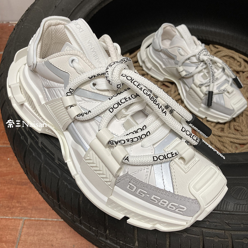 ▶ Mixed-Materials Space Sneakers, photo 1