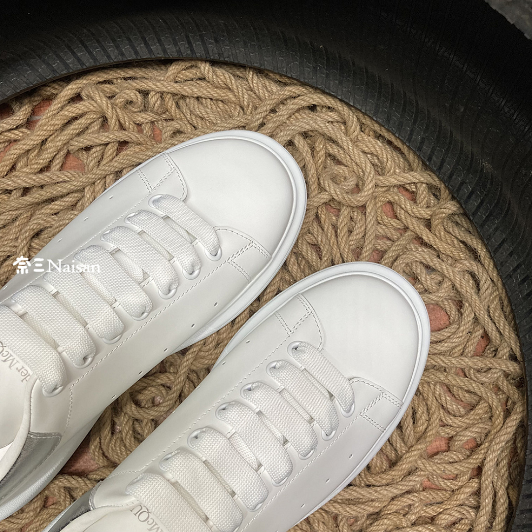 Christian Louboutin Alexander McQueen Sneaker Sliver Leather Back - Image 6