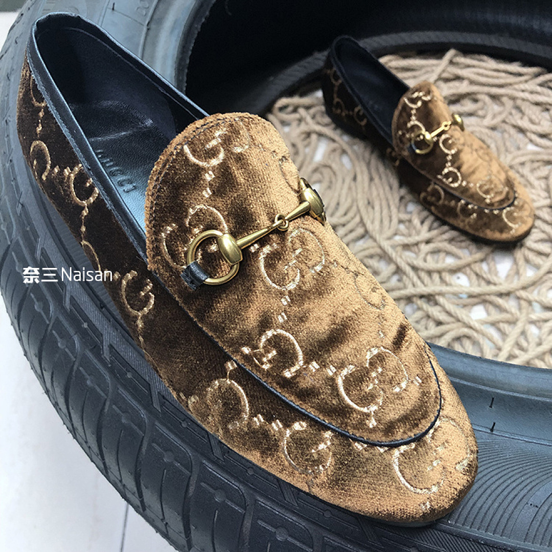 ▶ 008 Jordaan GG Velvet Loafers, photo 1