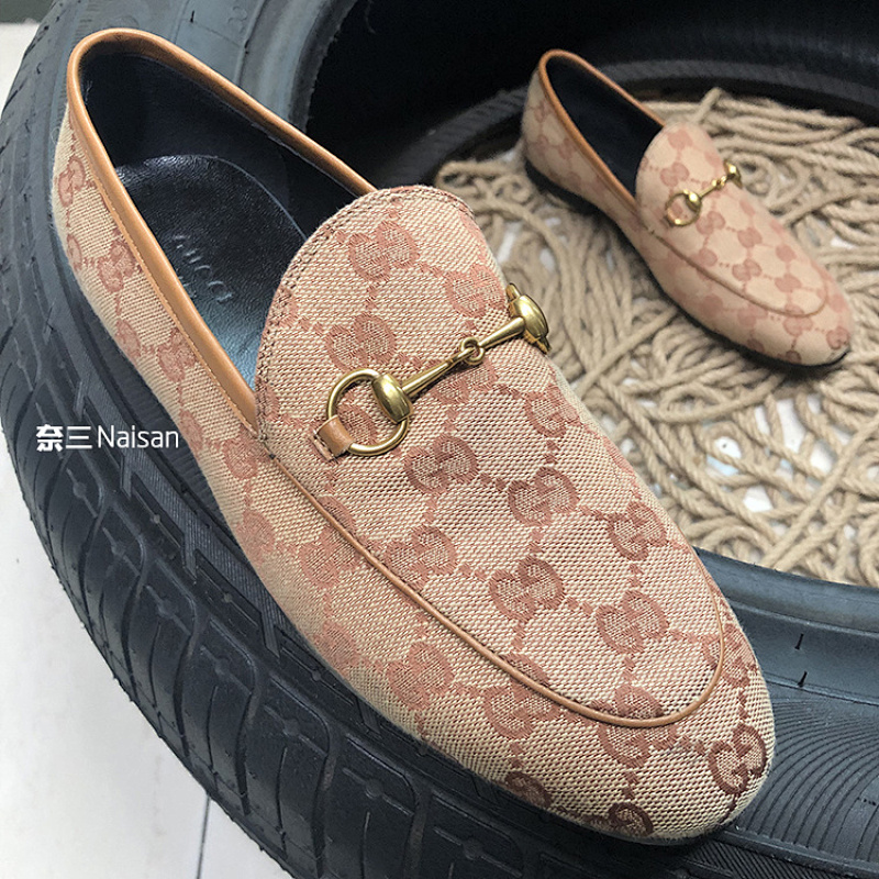 ▶ 011 Jordaan Logo-Jacquard Canvas Loafers, photo 1