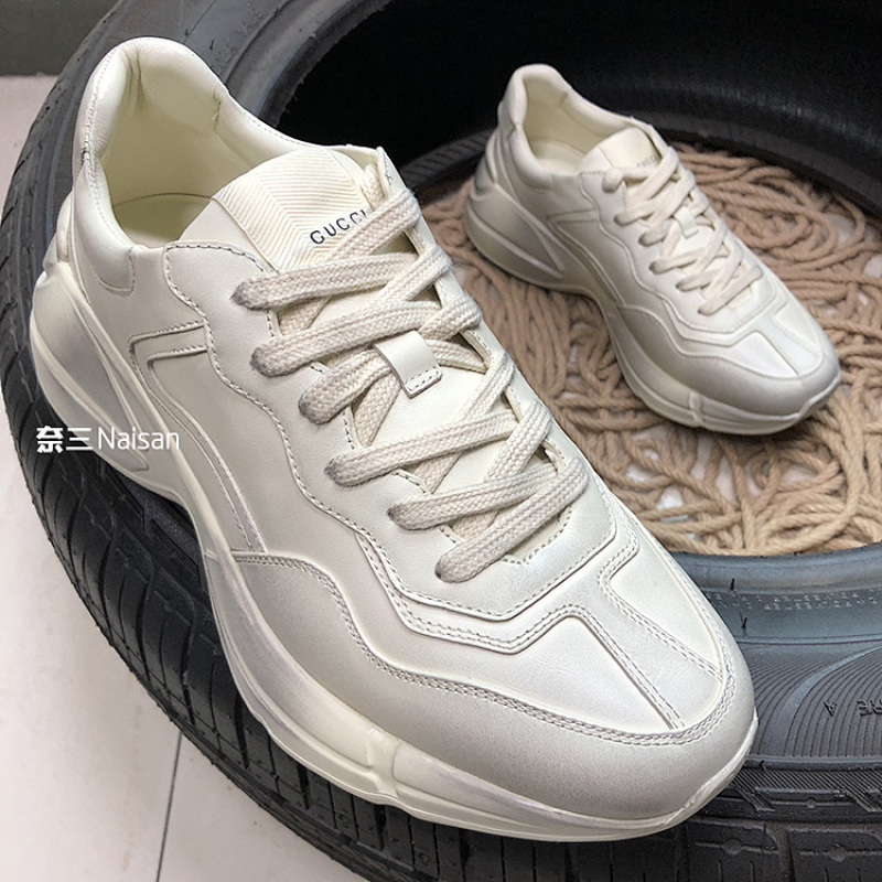 On Running Rhyton Leather Sneaker (Distressed White), photo 1