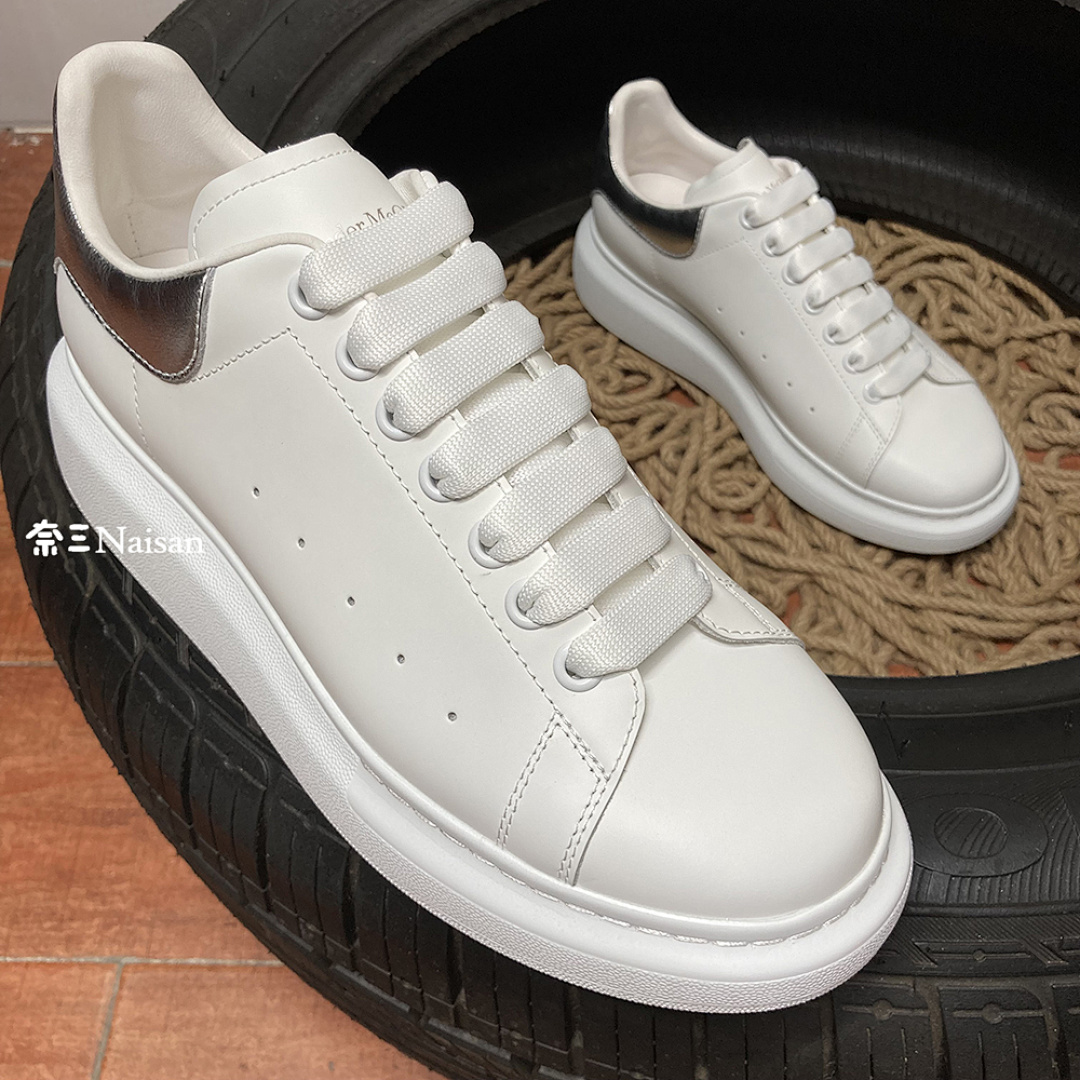 Christian Louboutin Alexander McQueen Sneaker Sliver Leather Back - Image 8