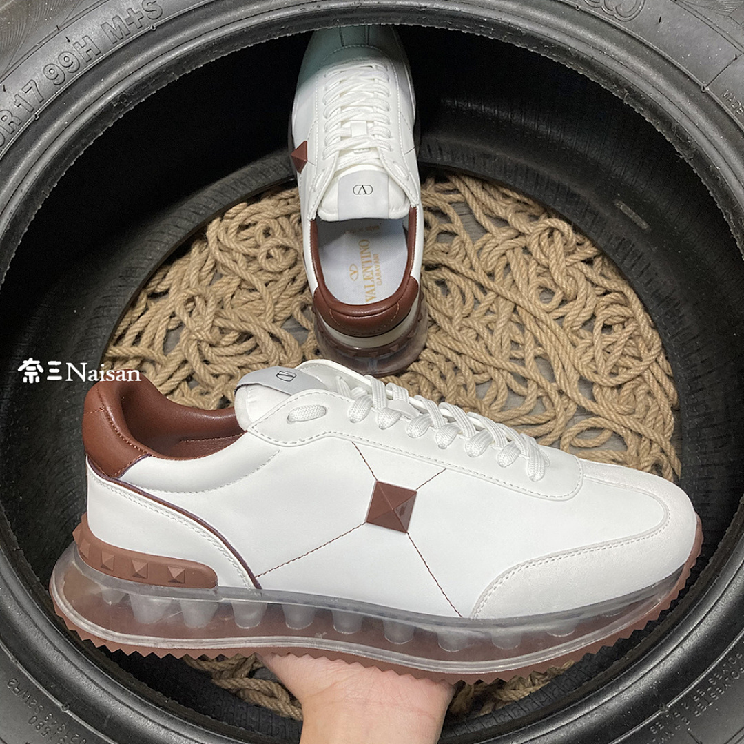 ▶ STUD AROUND LOW-TOP CALFSKIN AND NAPPA - Image 8