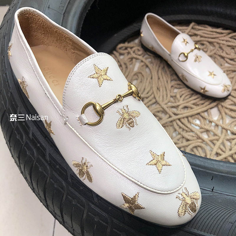 ▶ 002 Jordaan Embroidered Leather Loafers, photo 1