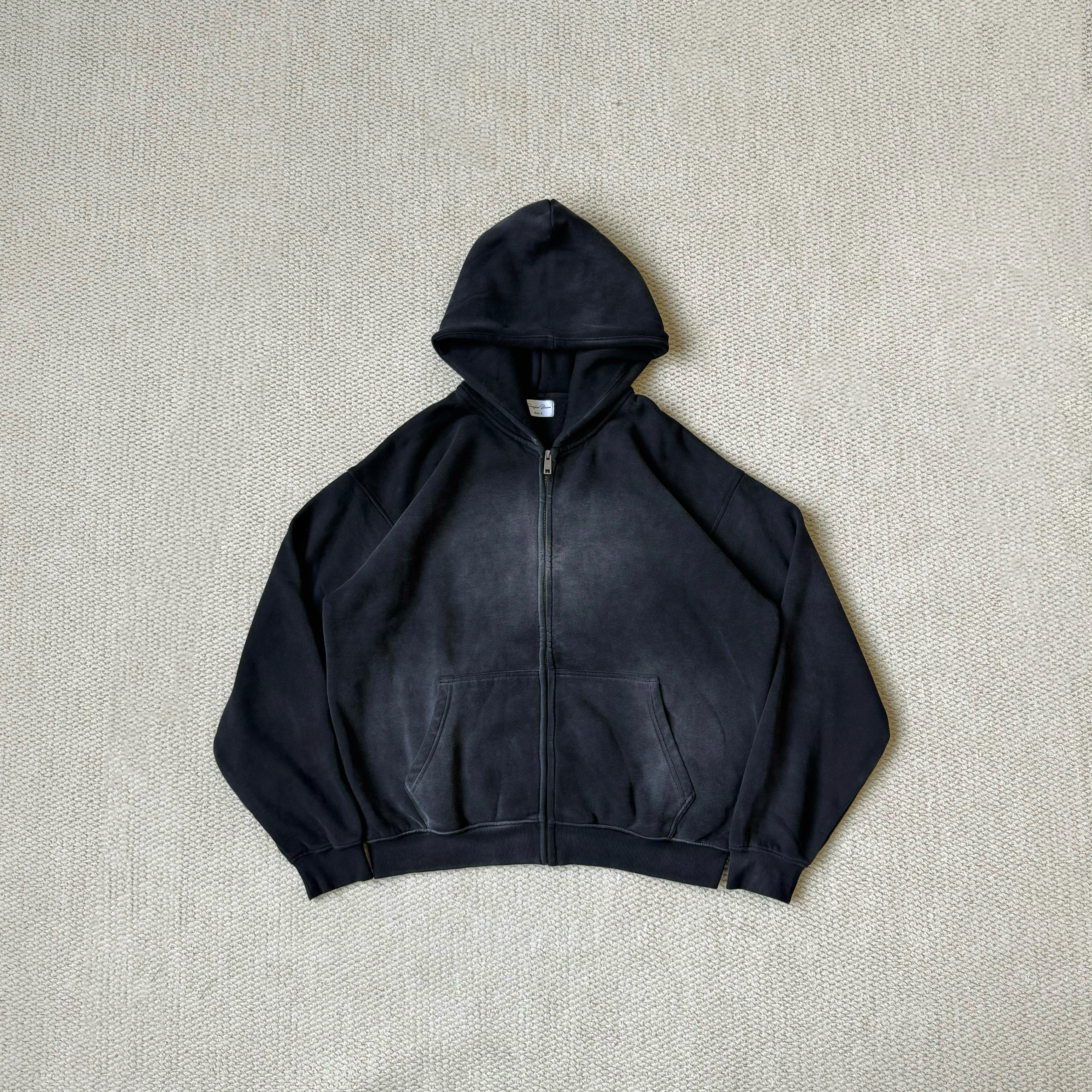 Dragon Union Dragonunion Dirty Fit Zip Hoodie (Black) - Image 10