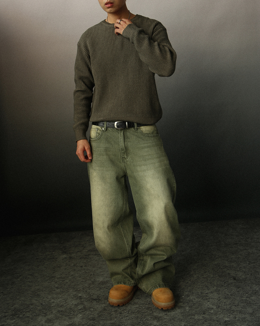 Mobius Matcha Baggy Jeans - Image 6