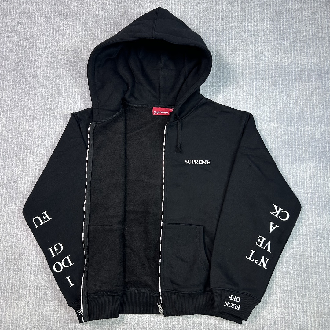 Supreme FW25 IDGAF Zip Up Hooded Sweatshirt - Image 3