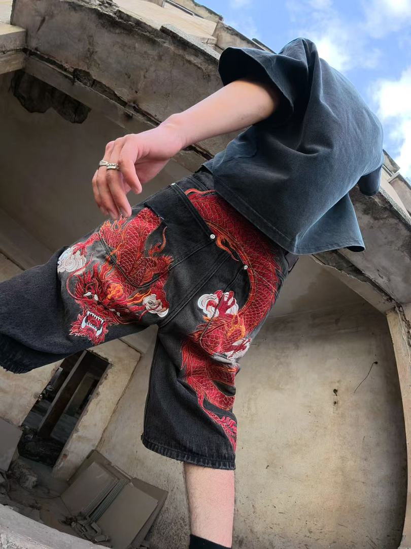 VRK “Crimson Rift” Dragon Baggy Jorts - Image 2