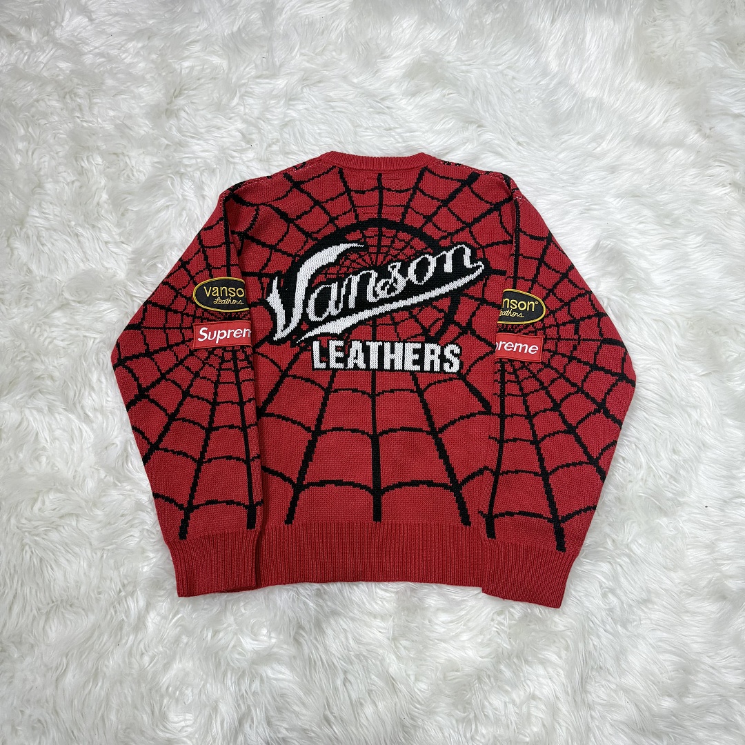 Supreme Spiderman Knit Sweater (Red) - Image 11