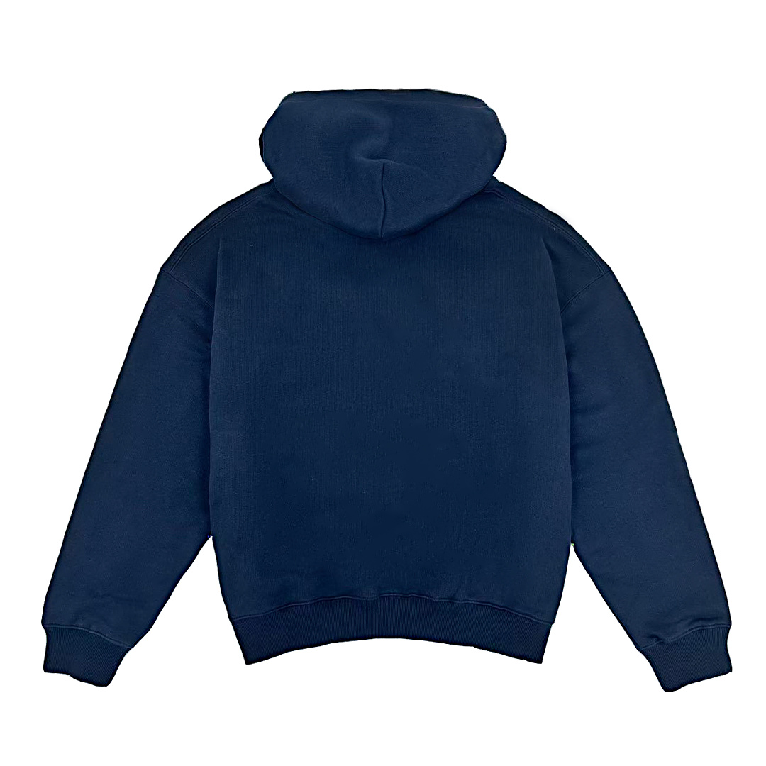 Unbranded GSM Navy Boxy Cropped Hoodie - Image 3