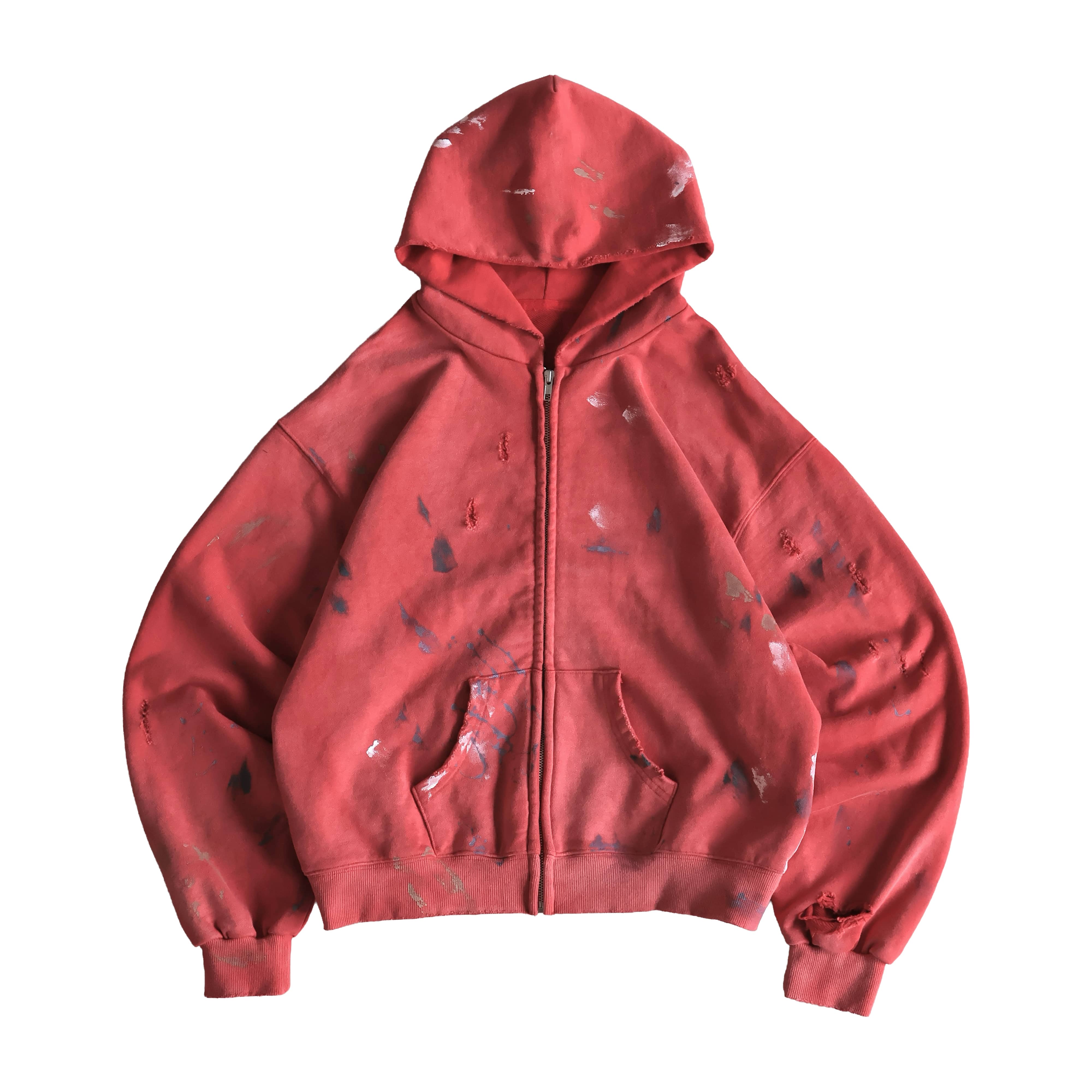 SOLVA "Atelier Destroy" Hand-Drawing Washed Zip Hoodie - Image 19