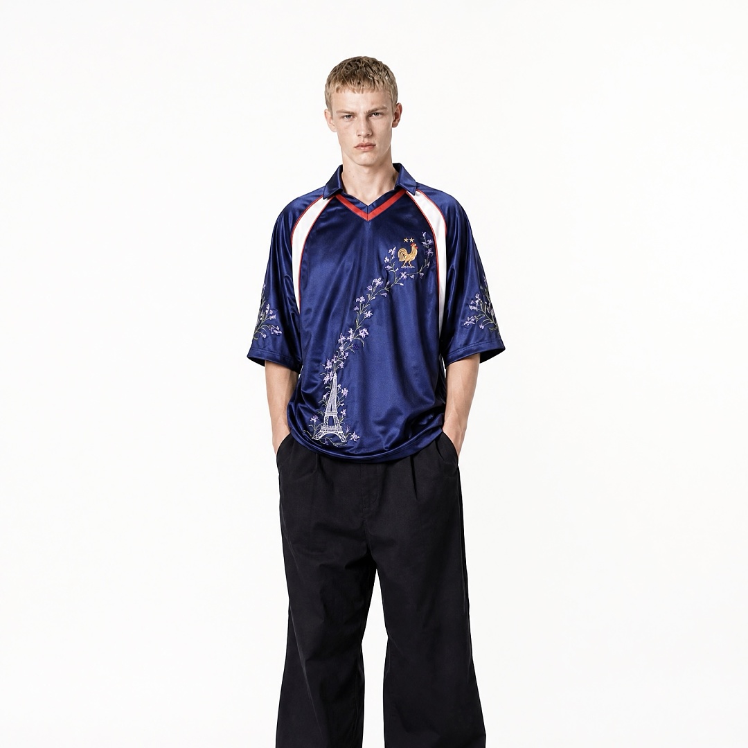 Unbranded "Night Garden" Heavy Embroidery Satin Jersey - Image 4