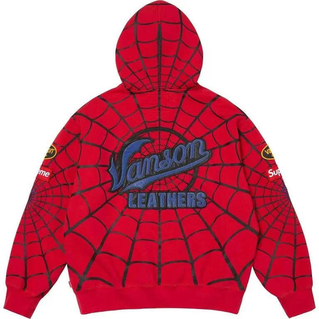 Sp5der Zip Hoodie (Red) - Image 3