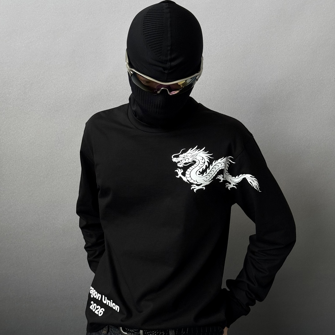 Dragon Union Soaring Shoulder Span LS Tee (Black) - Image 3