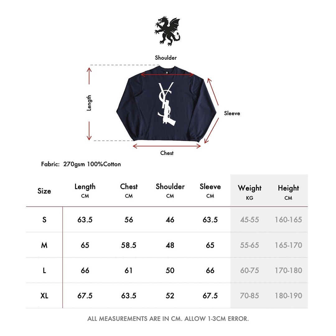 Trigger Monogram Long Sleeve (Navy) - Image 2