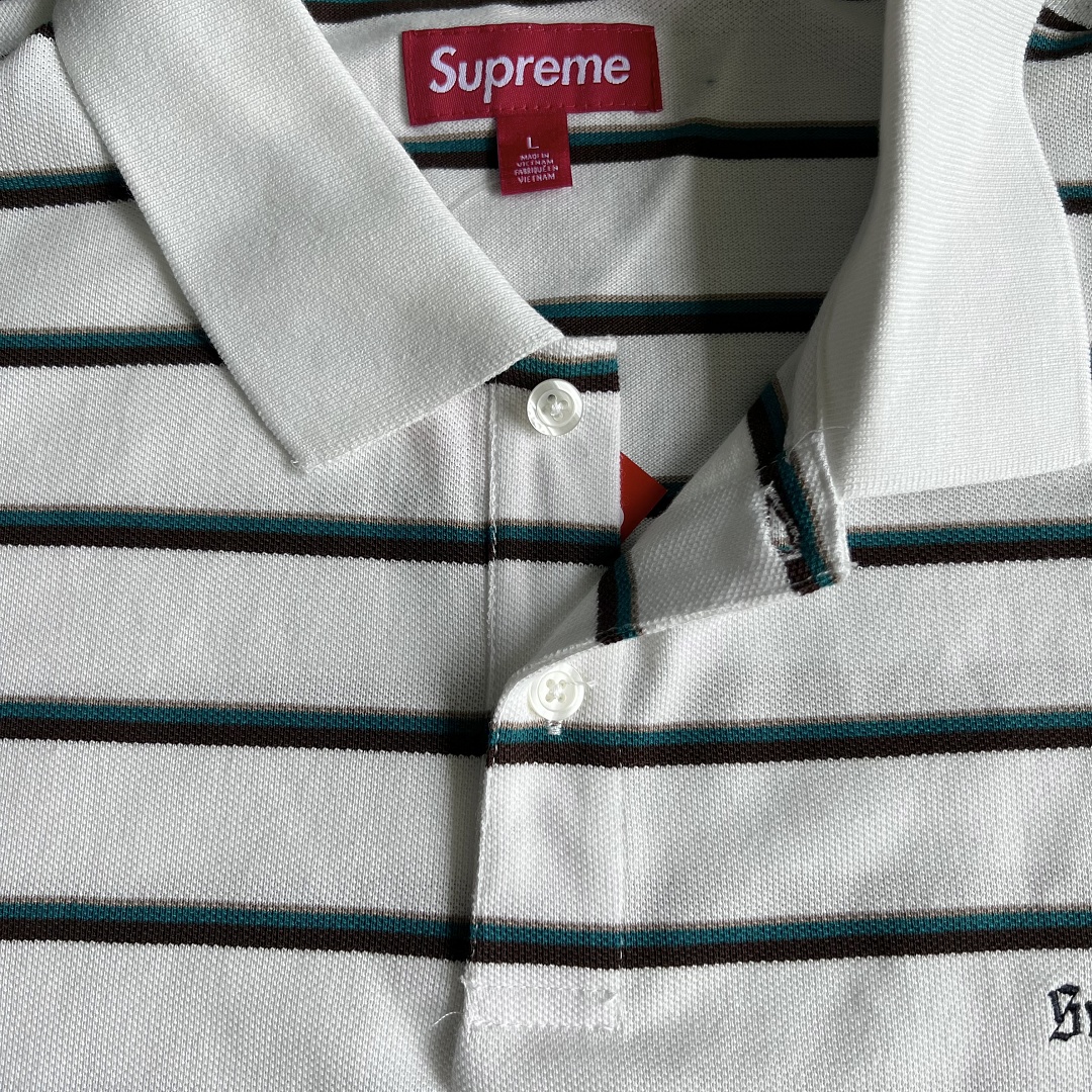Supreme WEEK3 Washed Stripe Polo - Image 11