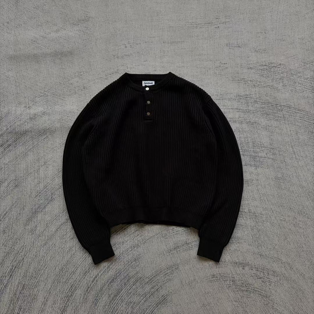 Firemade Fyredwrld FISHERMAN KNIT HENLEY (Inspired By Forthon.La)